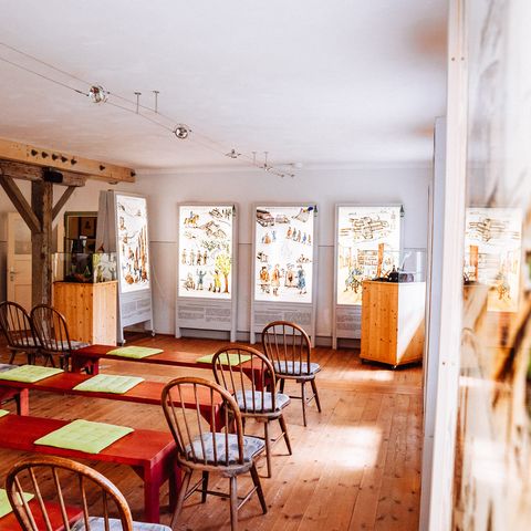 Ausstellungsraum Zeitreise im Kulturpark Glashütte Buhlbach