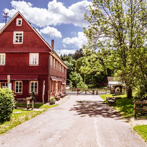 Gesteinsmahlhaus im Kulturpark Glashütte Buhlbach